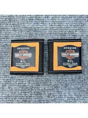 Harley Davidson Oil Can Koozie Wrap-Around Lot Of 2 Motorcycle Drink Wrap